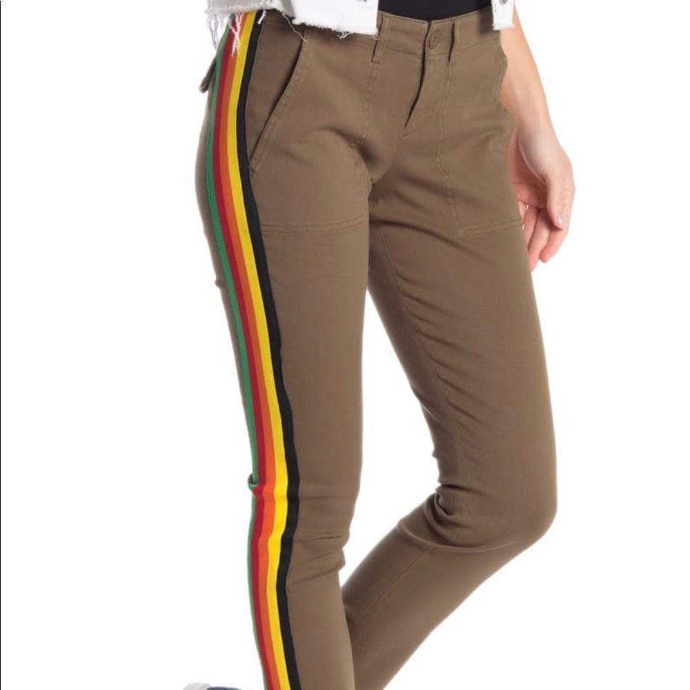 Pam & Gela rainbow stripped cropped pants